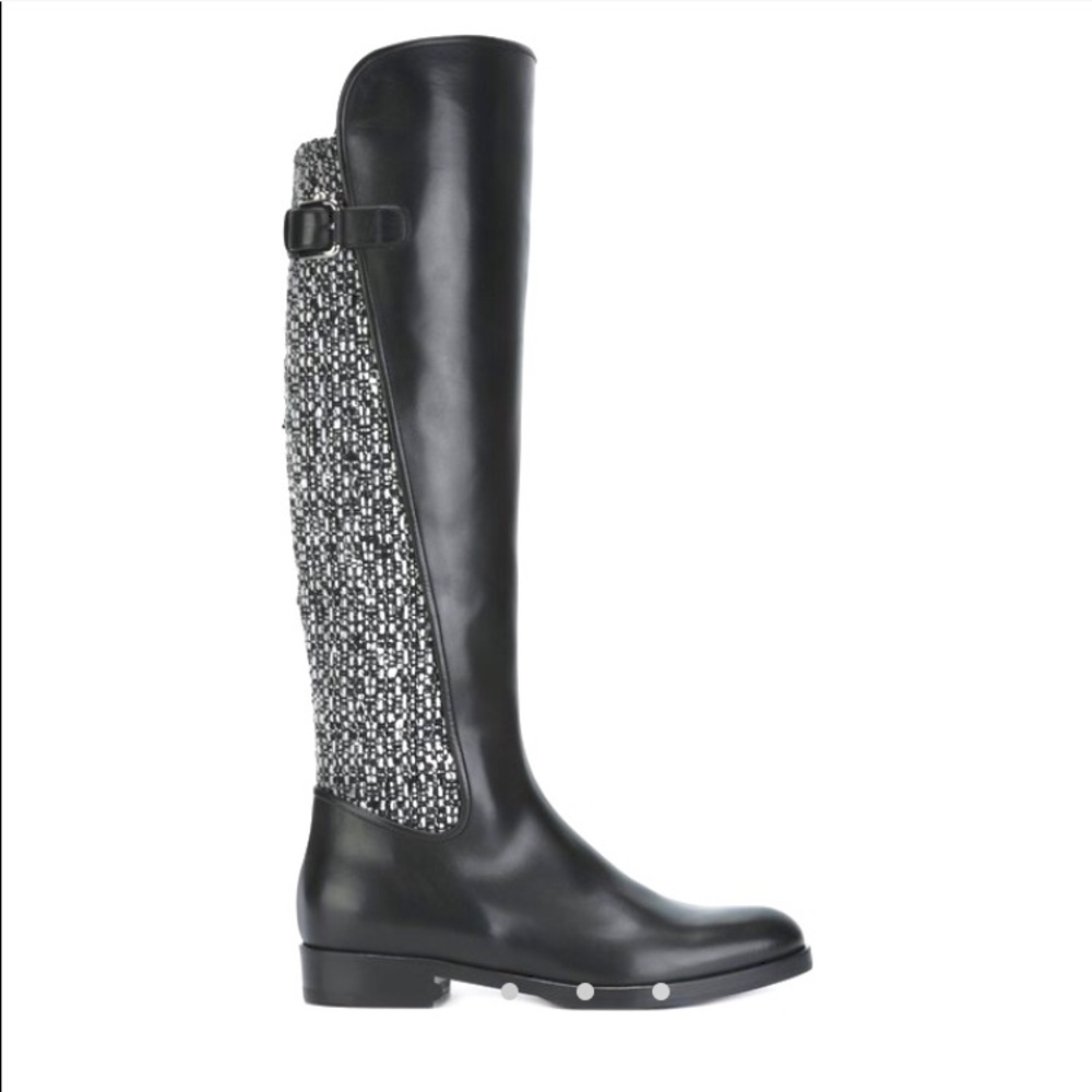 Dolce & Gabbana Tweed Boucle Riding Boots 🐴
